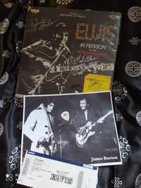 1969 Elvis In Person z autografami TCB Band, piórko Jamesa Burtona ...