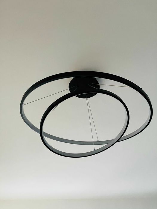 żyrandol led czarny - stan idealny ring  rezerwacja