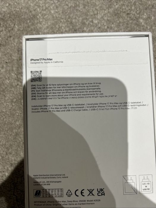 Iphone 17 PROMAX Azul 1TB