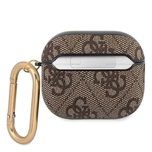 Guess GUA34GSMW AirPods 3 cover brązowy/brown 4G Script Metal Collecti