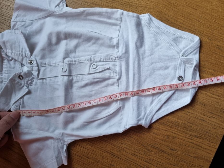 Białe body koszulobody 68
