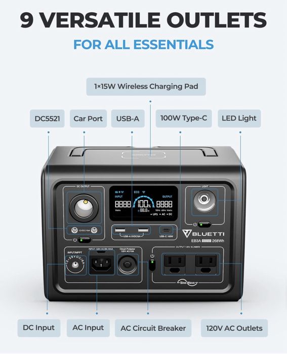 Зарядная станция BLUETTI Portable Power Station EB3A