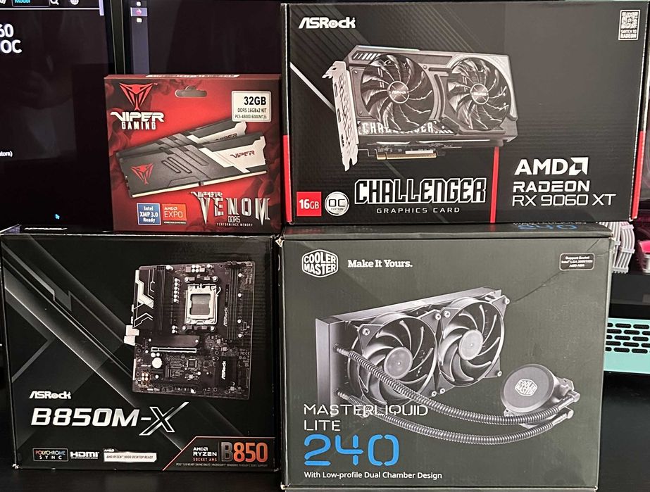 Komputer AMD Radeon RX9060XT 16GB Gaming Ryzen 7600 AM5 32GB