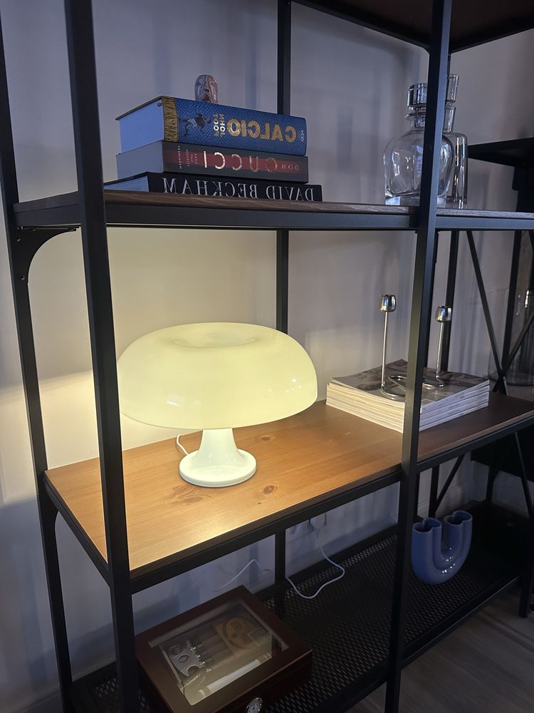 Duża lampa stołowa led grzybek pomarańczowa lub biała