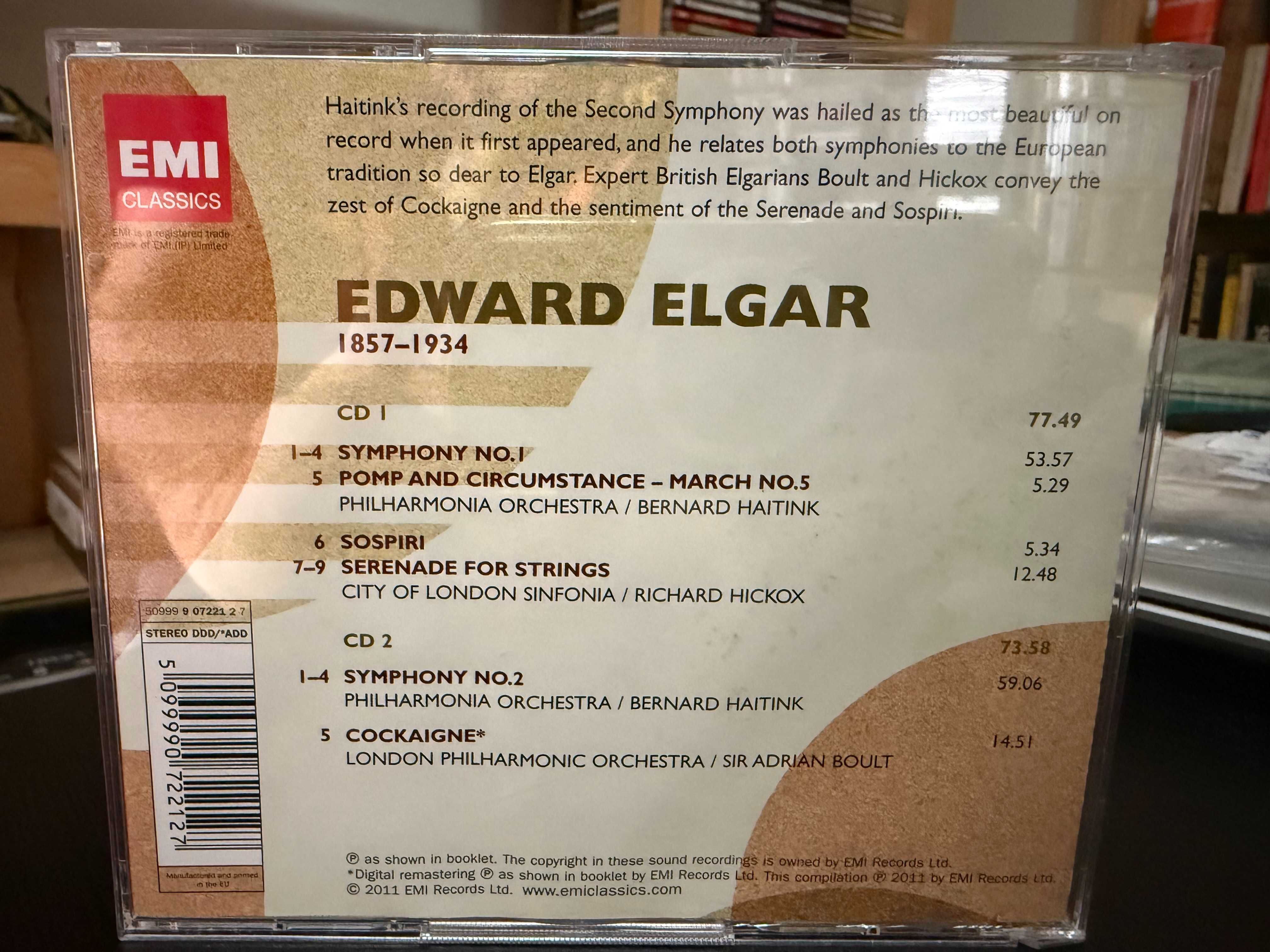 Elgar – Symphonies 1, 2, Sospiri, Serenade, Cockaigne – Haitink, Boult