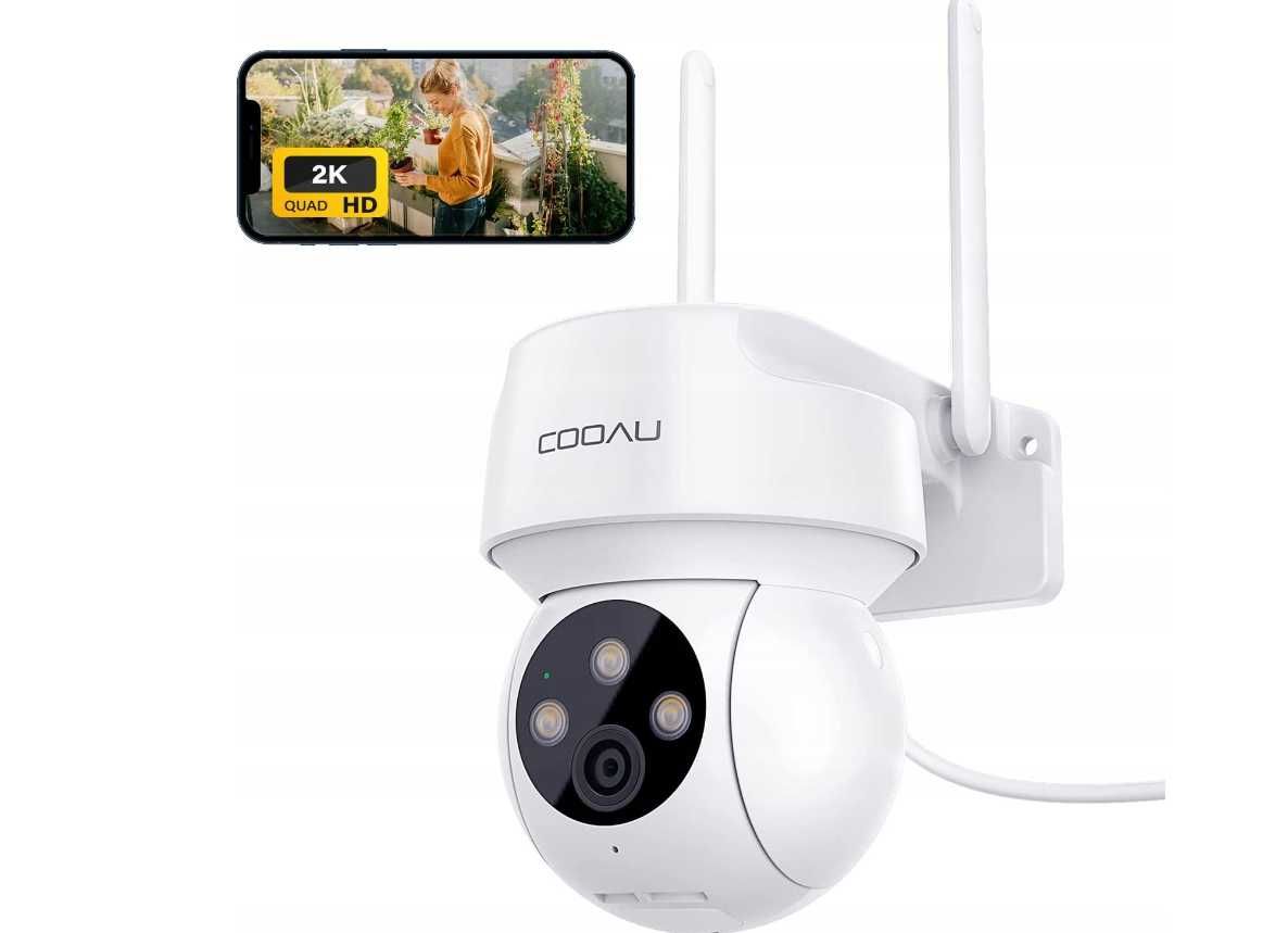 Kamera IP COOAU zewnętrzna obrotowa kamera WIFI 3MPX 2K PTZ IP66