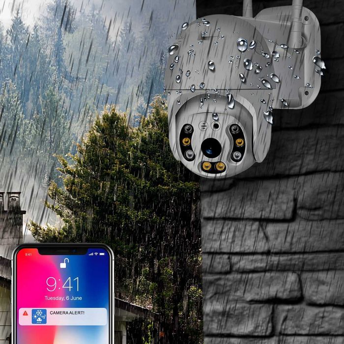 zewnętrzna obrotowa kamera wifi ip smart fullhd 1080p zoom 4x detekcja