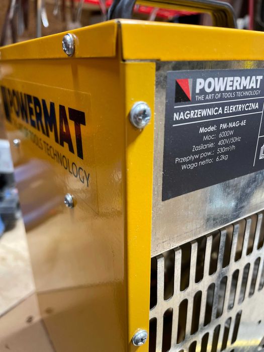 Nagrzewnica 400V 6kW 3 faz termostat 3 biegi Grzejnik Dmuchawa Farelka