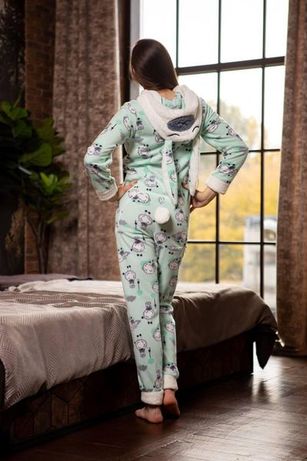 Пижама Комбинезон кигуруми с карманом на Попе попожама Size 48 Mint