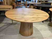 Stół okragły,rozkładany,drewniany Fi 120+50 na jednej nodze