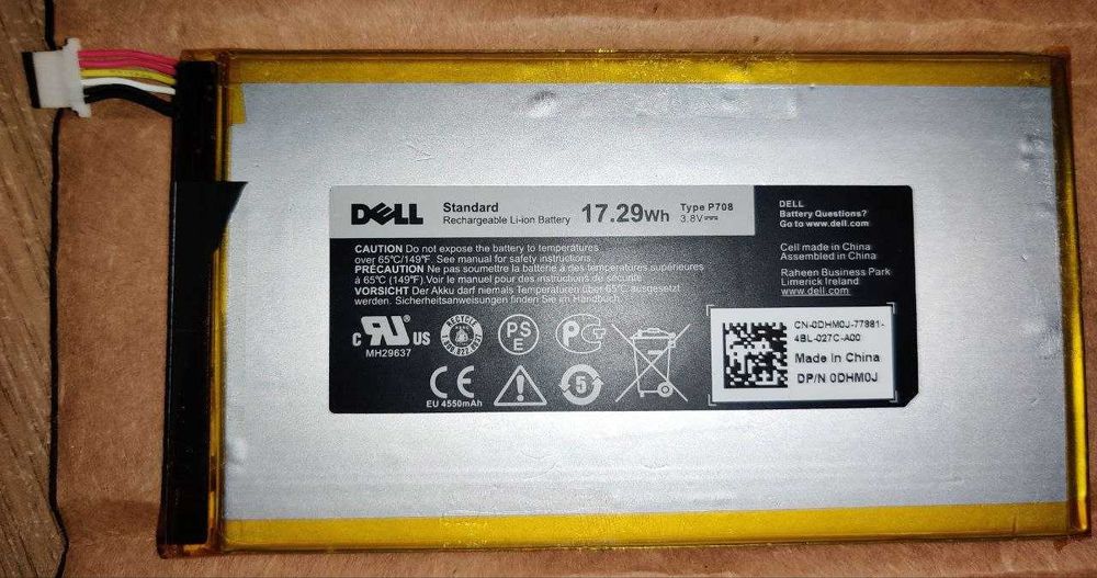 Батарея для планшета Dell Venue 7 3740, 8 3840