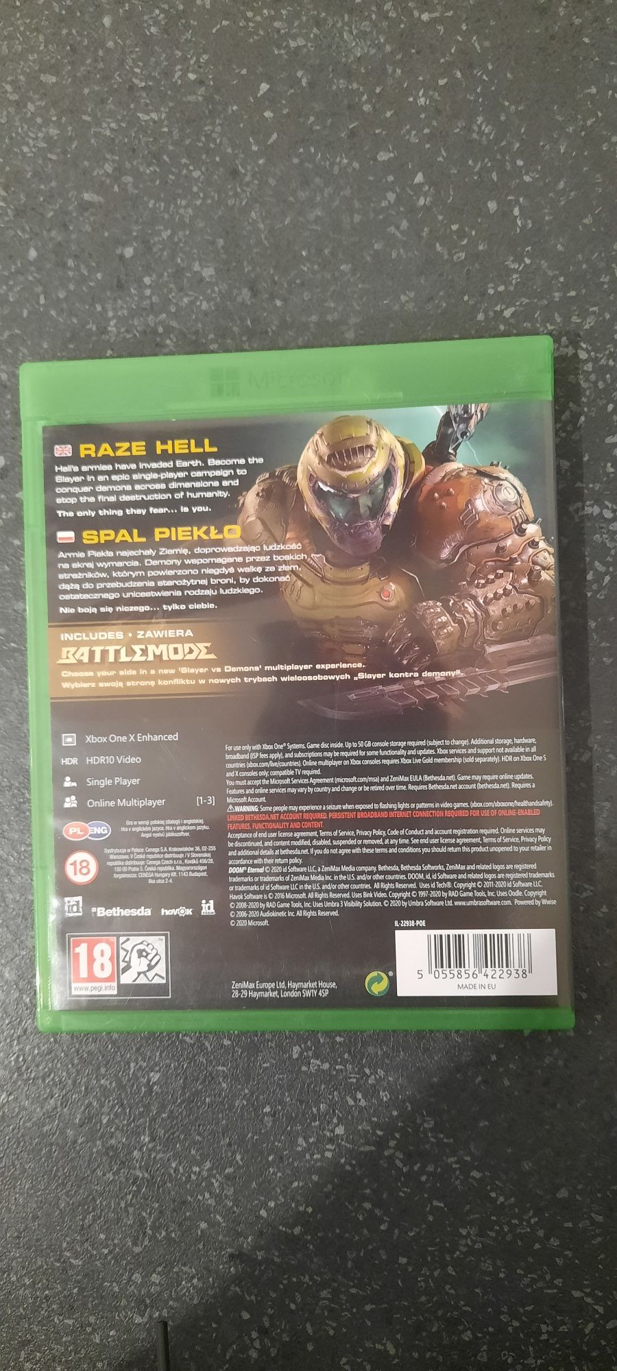 Doom Eternal xbox one wersja PL