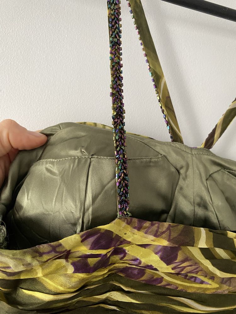 Suknia maxi jedwab silk Frank Usher rozm. 40/L