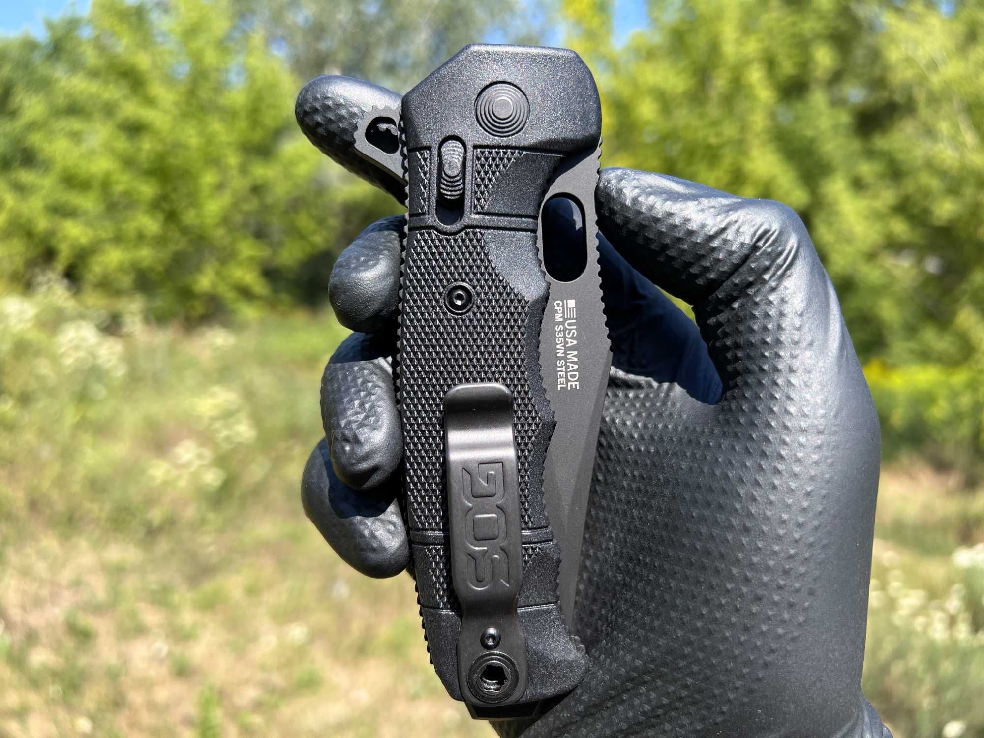 Складний ніж SOG Seal XR Flipper XR-Lock Black Cerakote S35VN