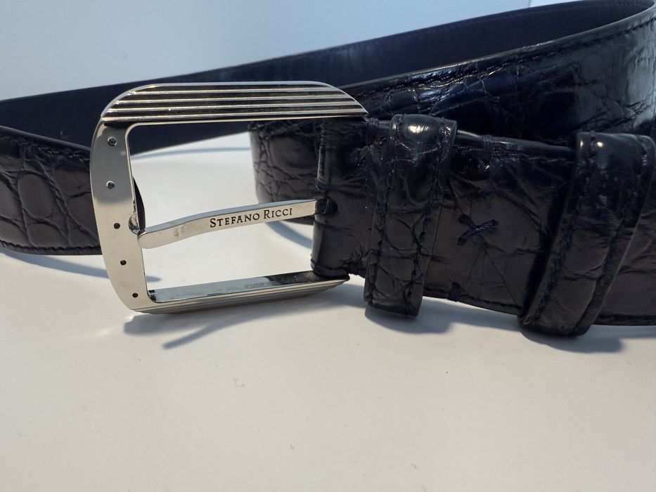 Ремень Stefano Ricci кожа крокодила