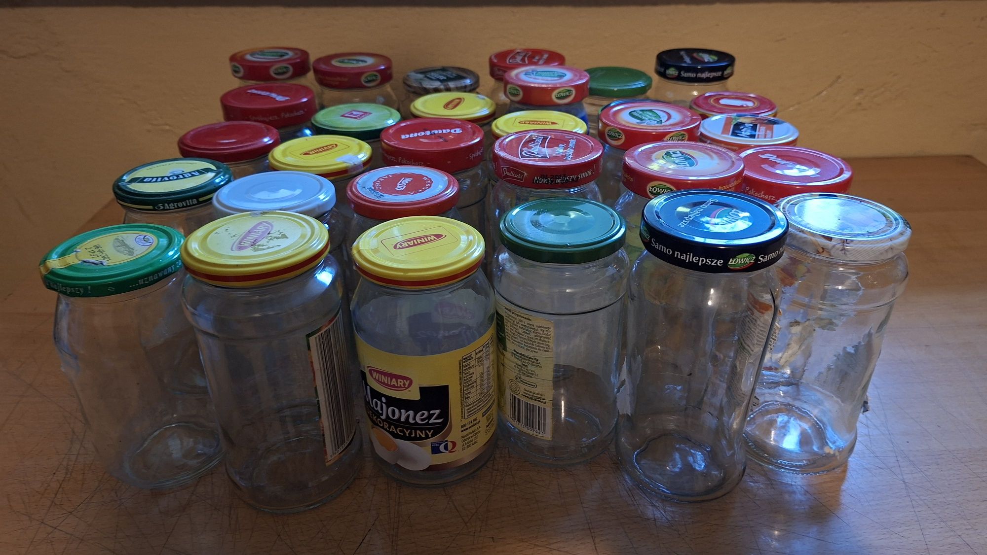 Słoiki o pojemnosci ok 500 ml (30 sztu)