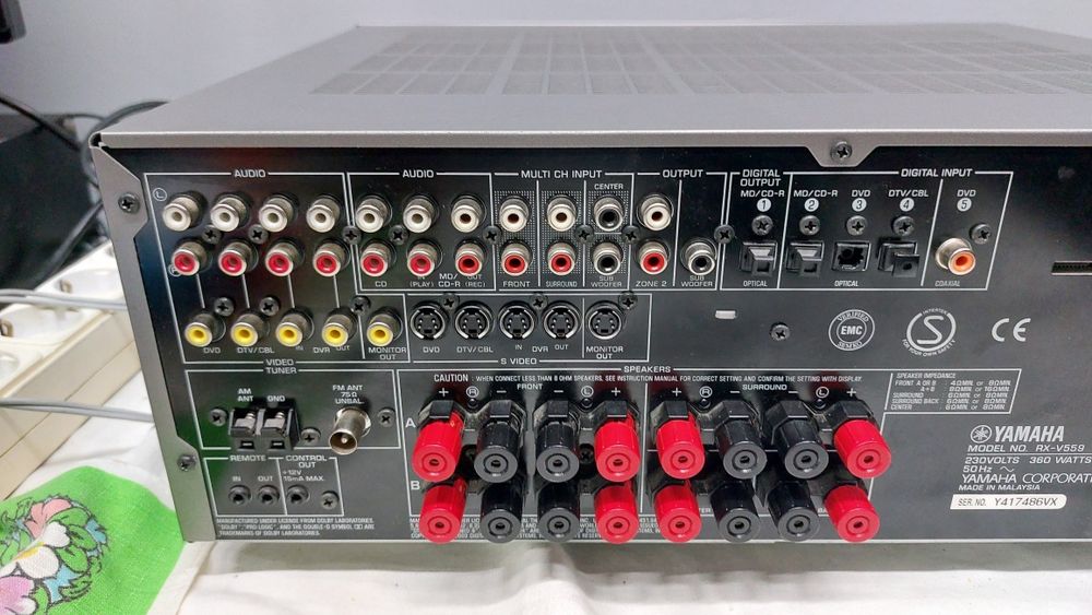 Yamaha rx v559 ресивер 5×95 ват 11 кг