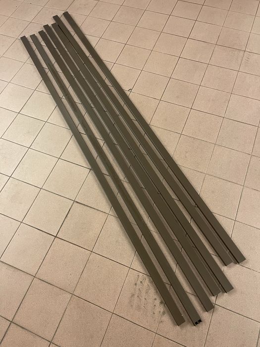 7 calhas Castanhas Legrand 40x16mm com 2,1m cada