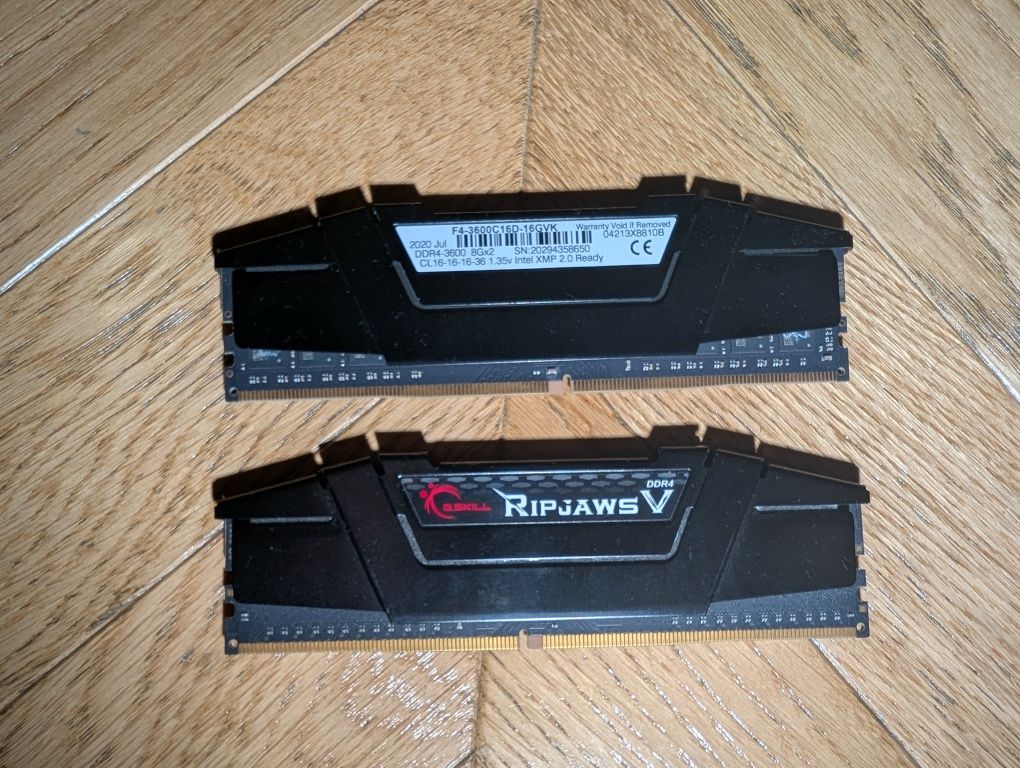G.Skill 2x8 GB DDR4 3600 MHz CL16