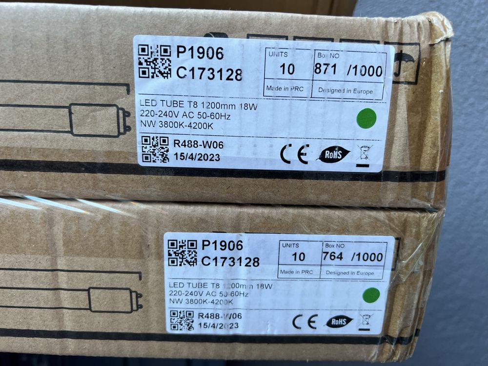 Lampada T8 LED tubo 1,2mts 18W
