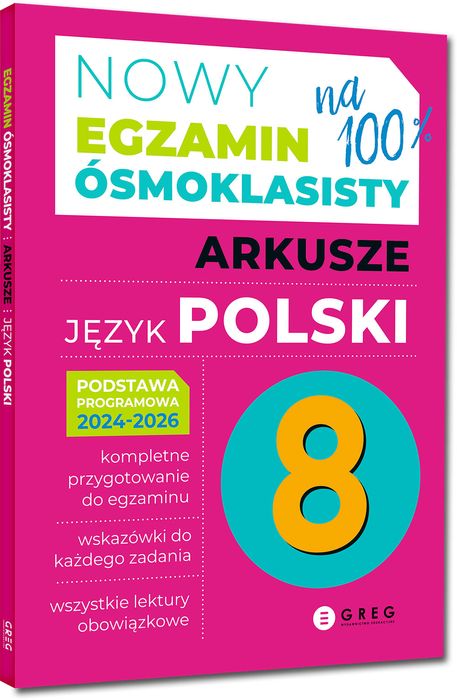 6X Nowy Egzamin Ósmoklasisty Arkusze Repetytoria Angielski Polski Greg