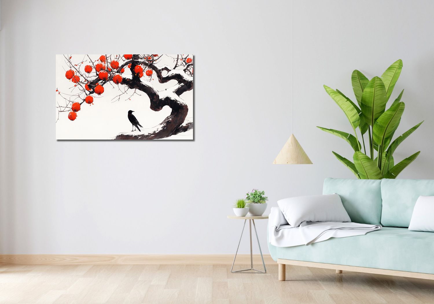 Obraz 100x60cm Kruk przy Drzewie