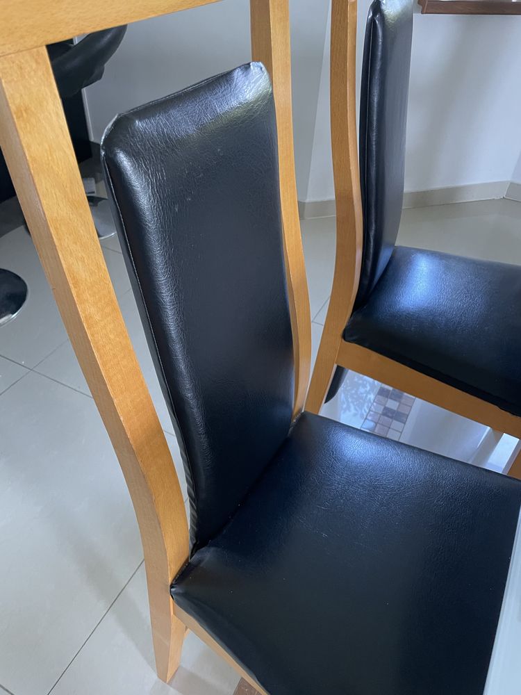 Komplet solidnych drewnianych krzeseł do jadalni salonu 6sztuk