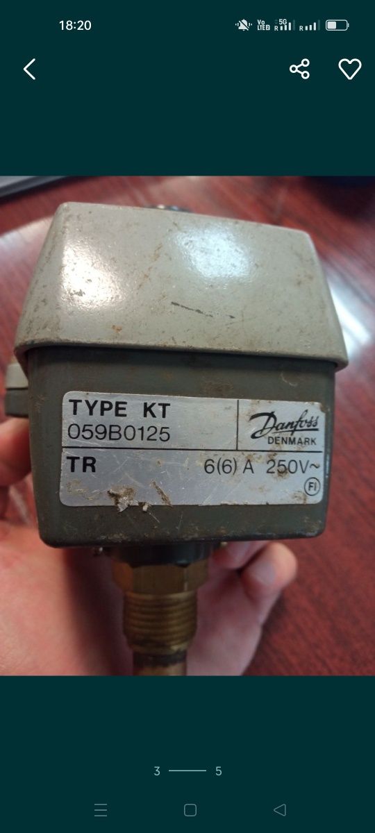 Czujnik temperatury sensor Danfos KT 059B0125