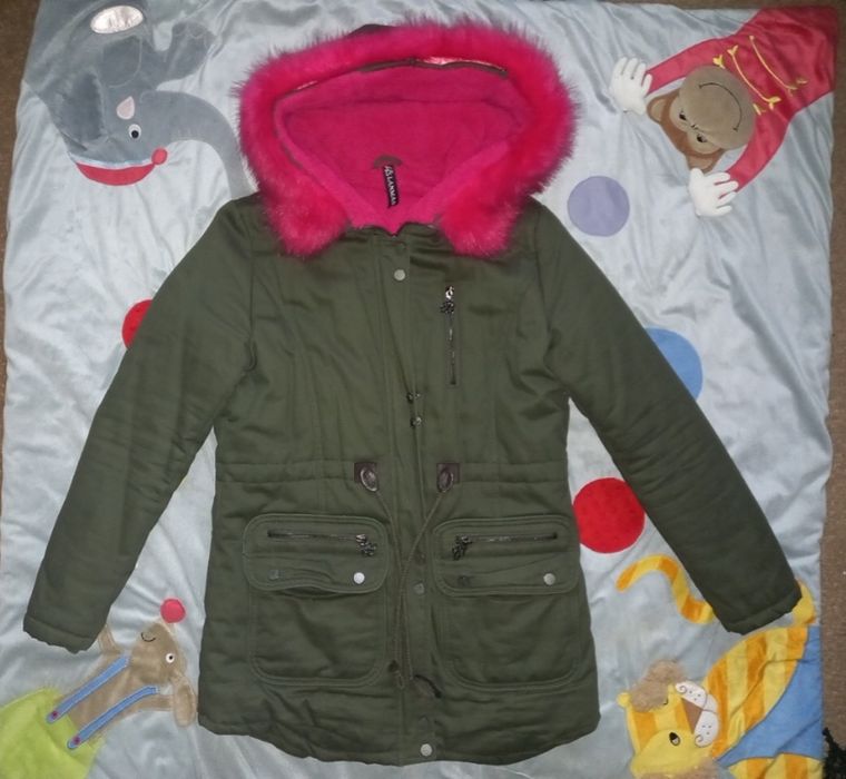 Парка з рожевим хутром