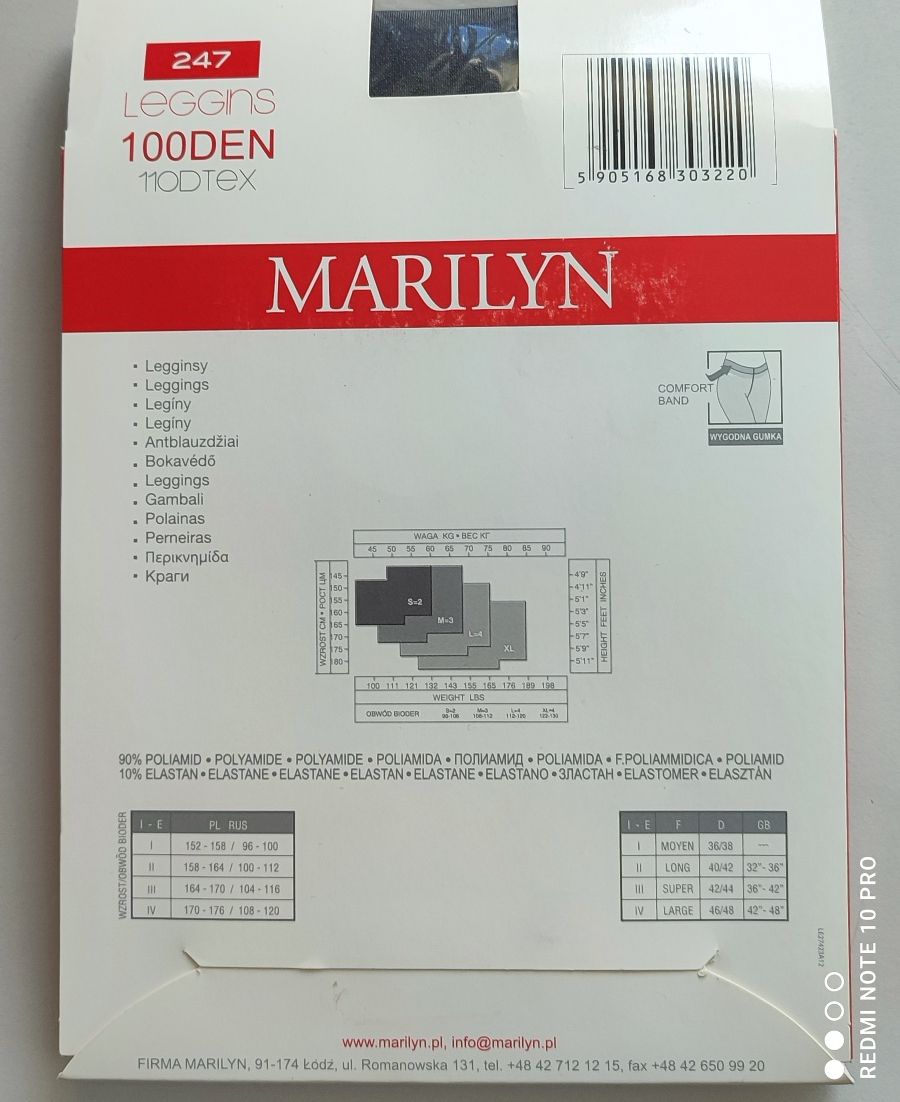 Legginsy Marilyn rozm.1-2.   0230