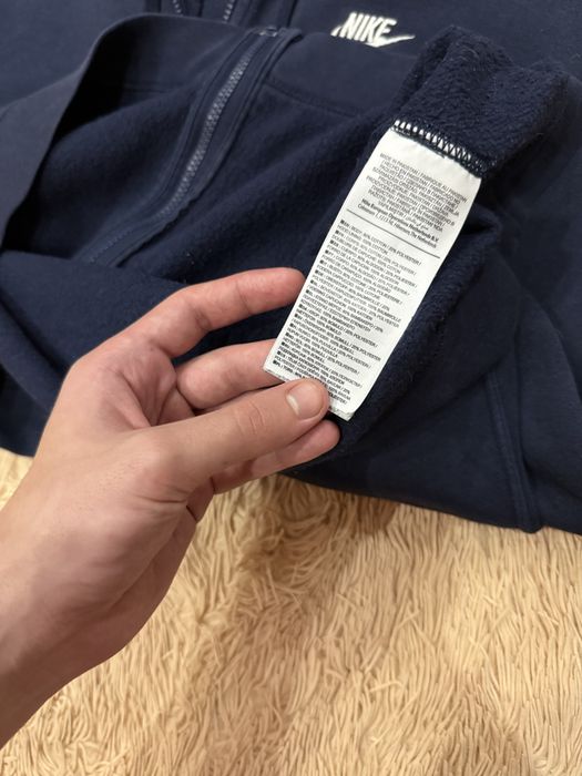 Синяя кофта зипка зип худи nike найк оригинал mini logo L