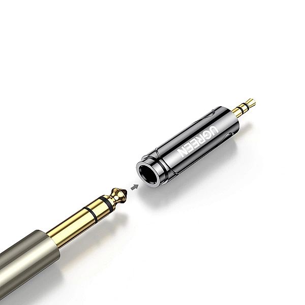 Ugreen adapter przejściówka audio z 3.5mm (męski) na 6,35mm mini jack