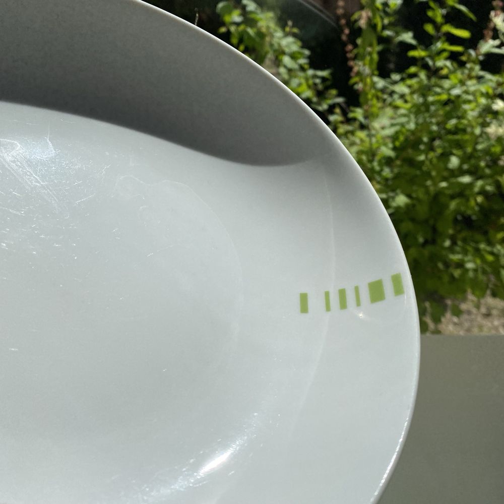 biały porcelanowy serwis płytkie i głębokie talerze waza Wawel Polska