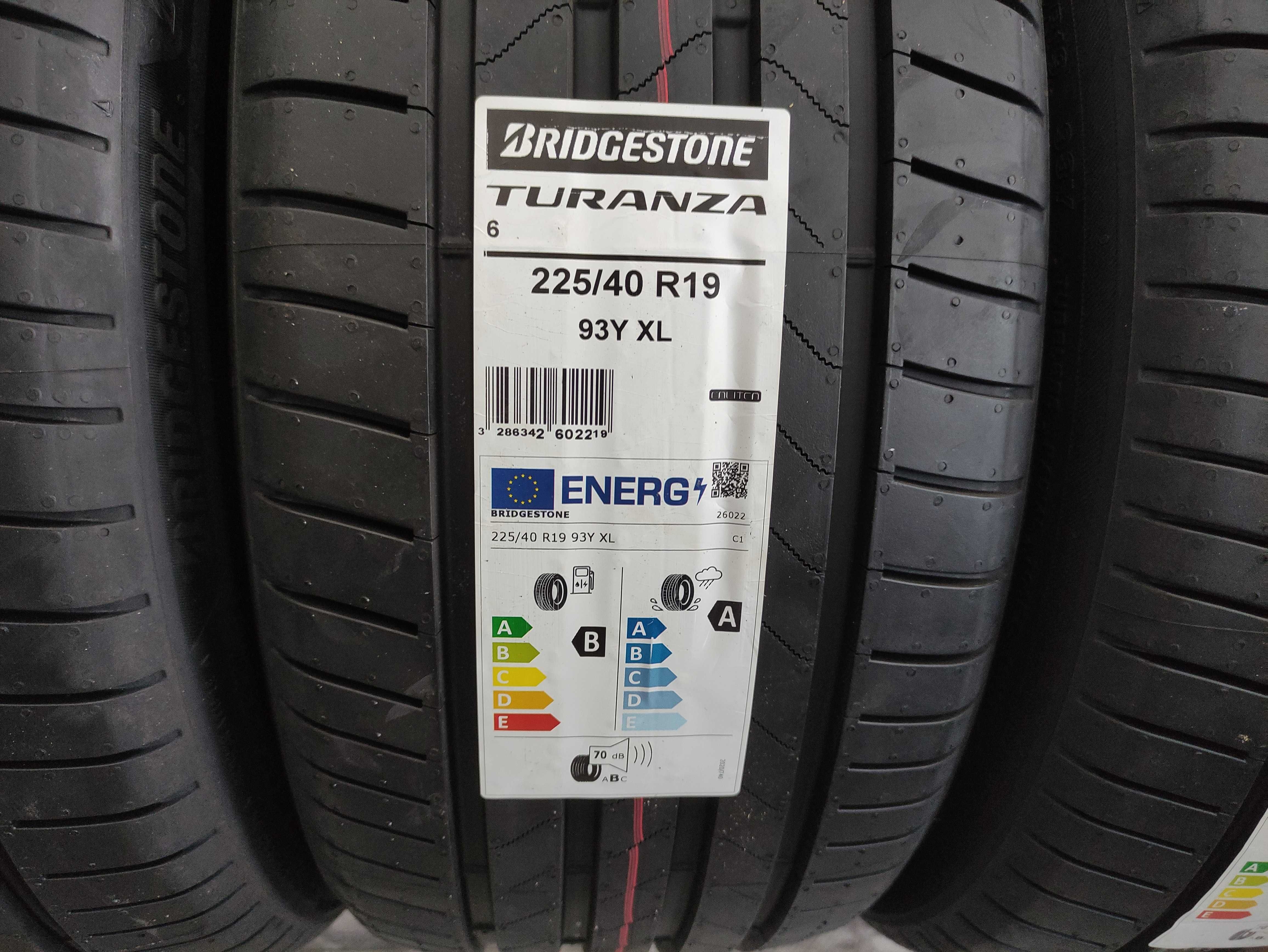 4x Bridgestone Turanza 6 225/40 R19 93Y XL nowe 2023 rok