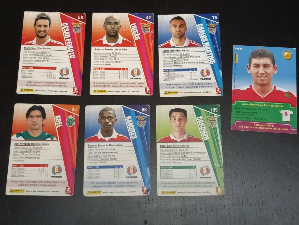 Sete Cards Mega Craques 21010 e 1 2004