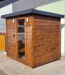Sauna ogrodowa fińska piec elektryczny Wi-Fi LED kwadratowa Kostka