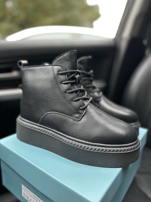 37,38,39 Останні пари натуральна шкіра зимові жіночі черевики чорні