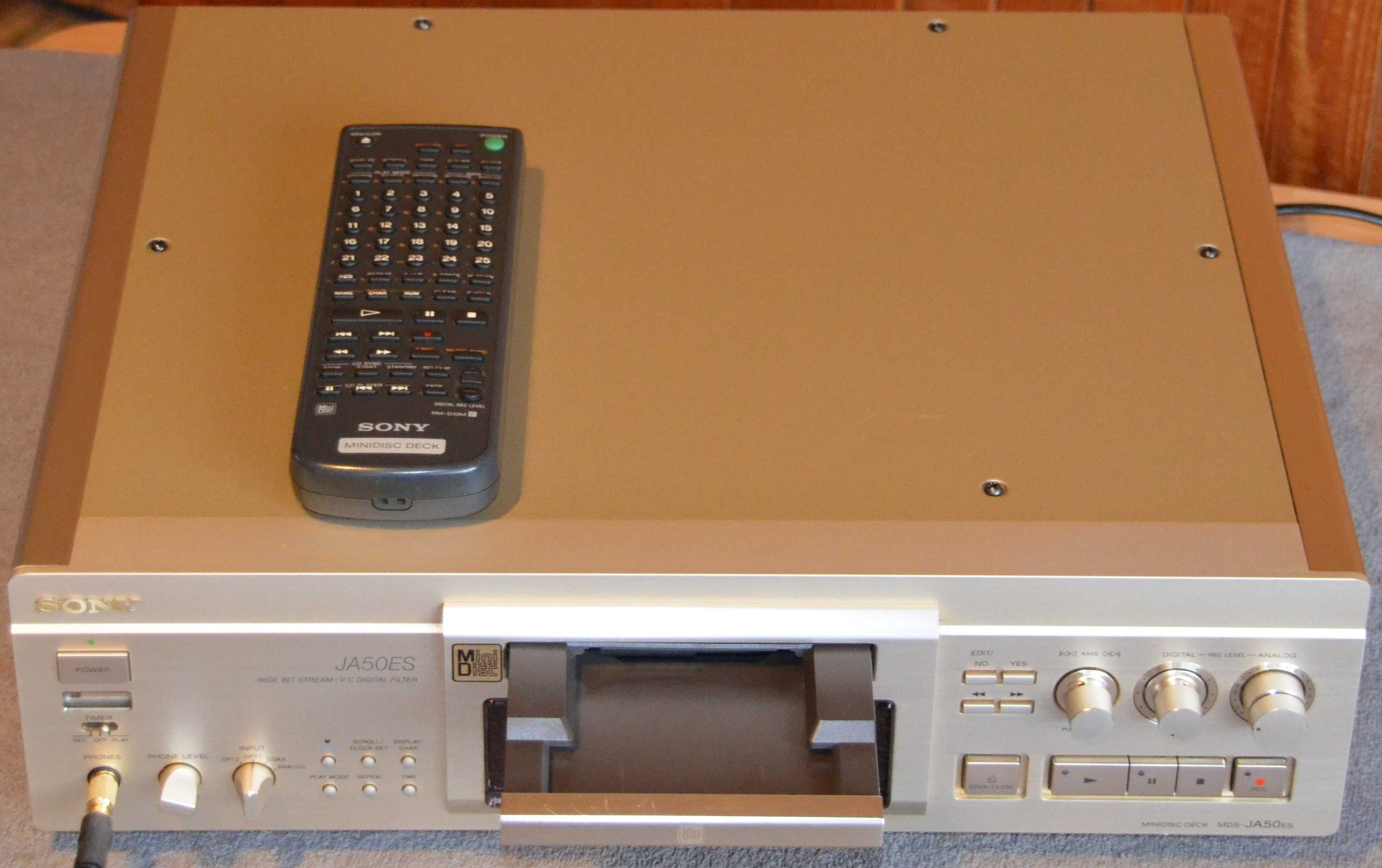 Sony MDS-JA 50 ES szampański Odtwarzacz MiniDisc światowy TOP! +Pilot