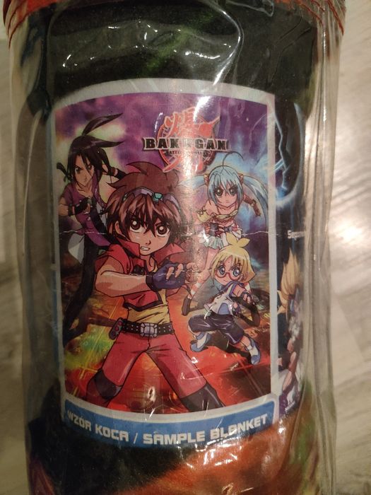 Koc polarowy nieużywany 130x160  200g/m2 Bakugan