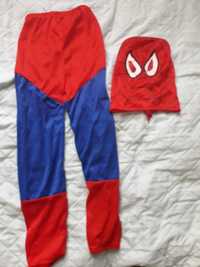 Spiderman spodnie+czapka r.128
