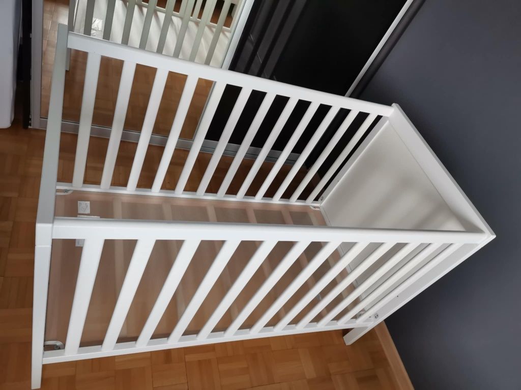 Łóżeczko dziecięce lozko 60x120 biale z materacem