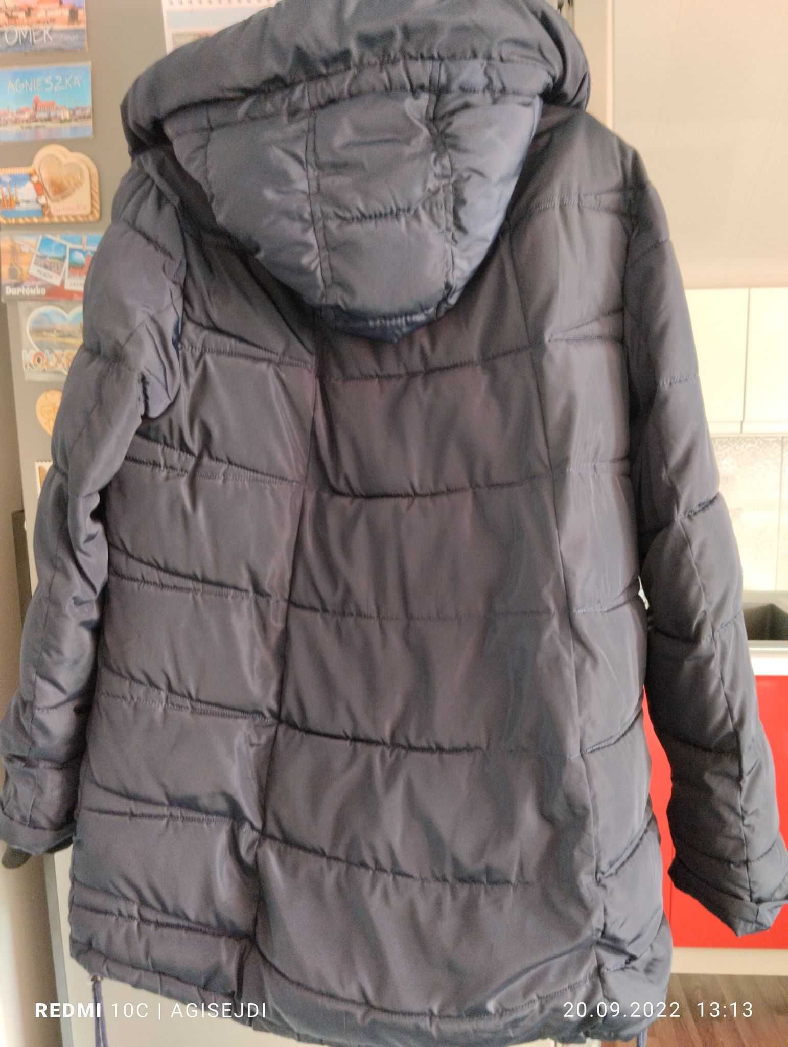 Zimowa gruba, długa kurtka rozmiar XL