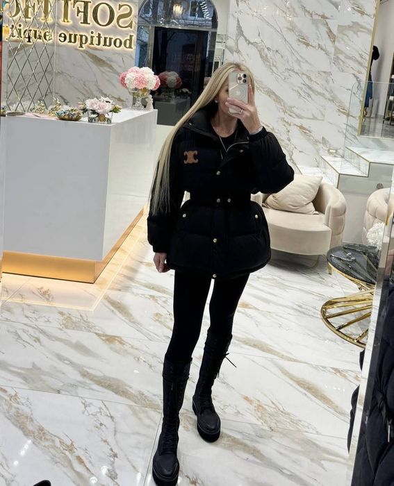 Puchowa kurtka Celine! Premium jakość! Dwa kolory! XS S M L