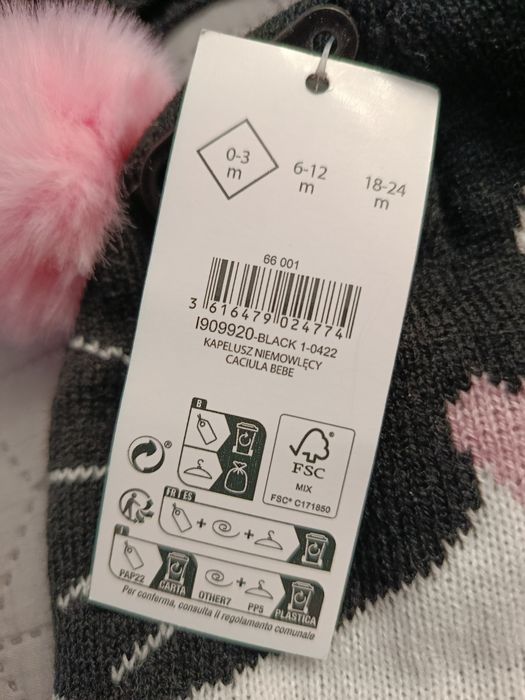Ciepłe czapki zimowe TEX misiu r 1-3 M.