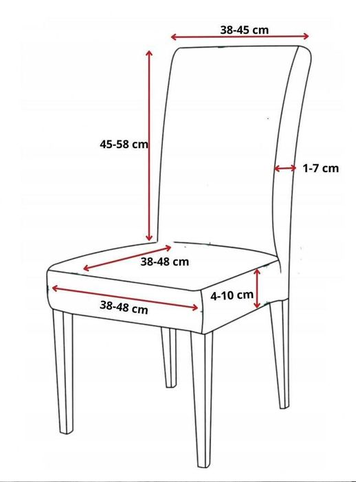Czarne uniwersalne elastyczne pokrowce na krzesła 4 sztuki komplet