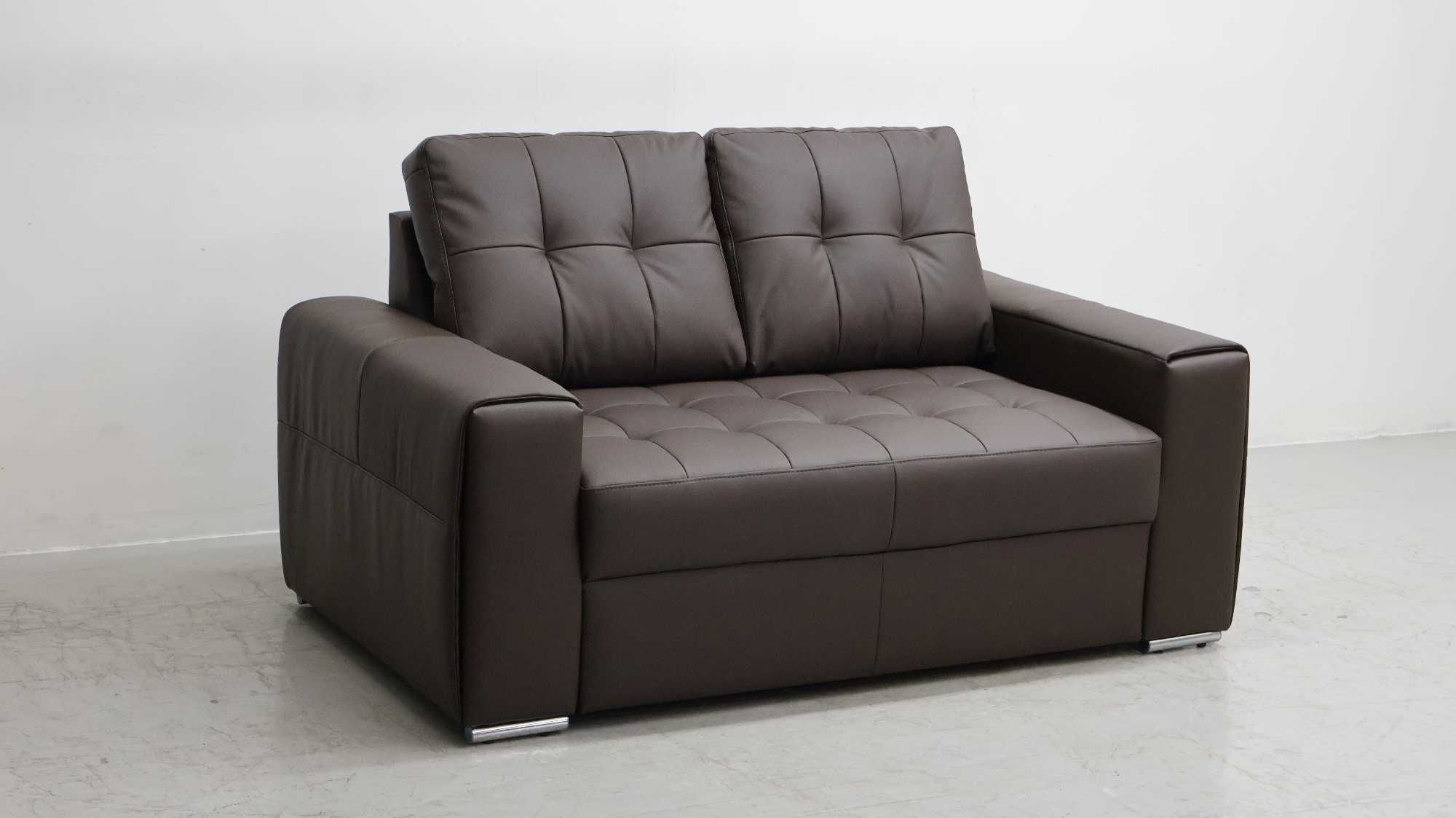 2 osobowa sofa, kanapa, brązowa SKÓRA naturalna 1006 skóra