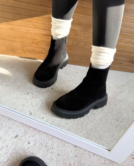 Ботінки жіночі зима Черевики на хутрі Ботинки