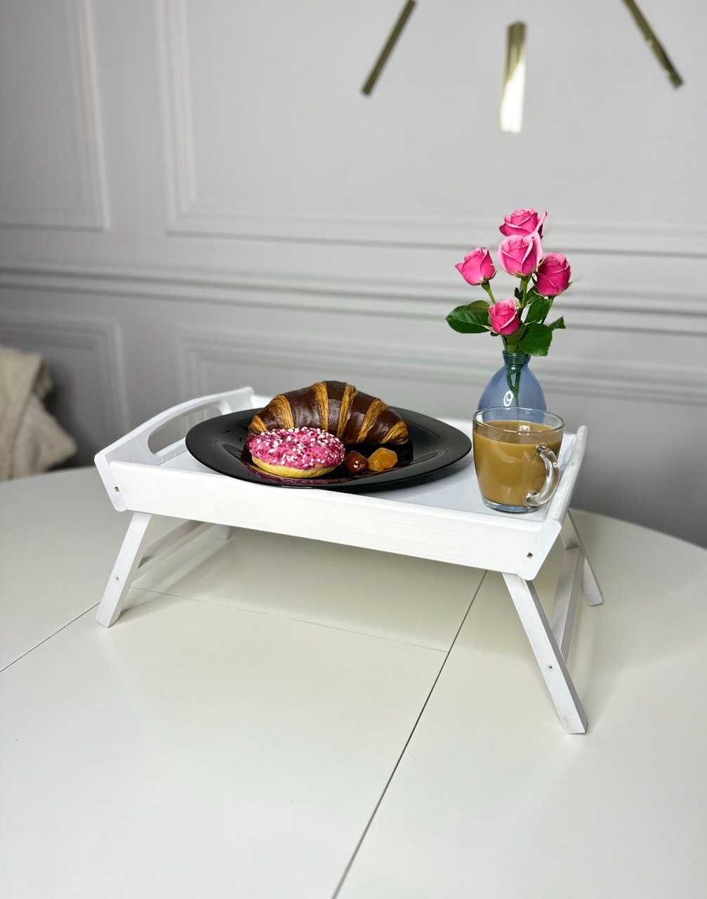 Столик для сніданку вечері Таця з дерева Романтичний Подарунок коханій