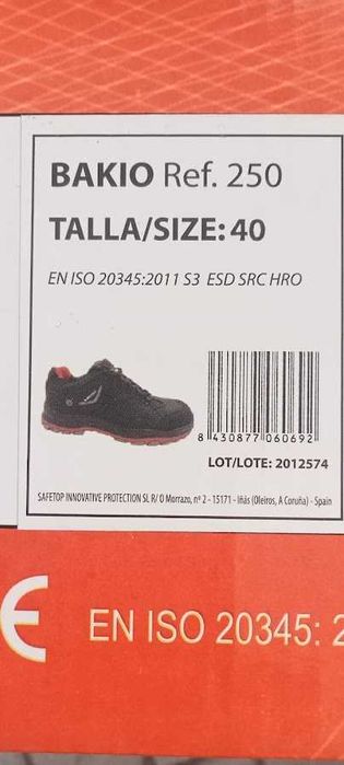 Sapatos biqueira aço segurança trabalho 40