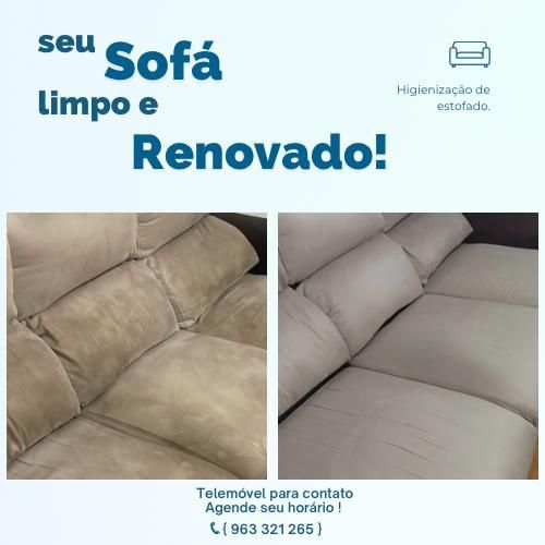 Limpeza de sofá e colchões